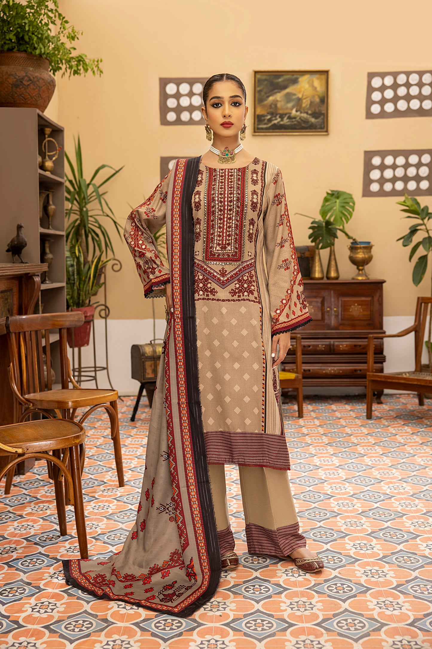 Zohra  3 Piece  Stitched [Dhanak]