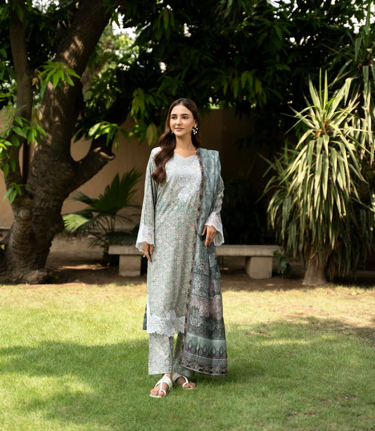 Branded  3 Piece  Ready To Wear Suit -Lawn Suit