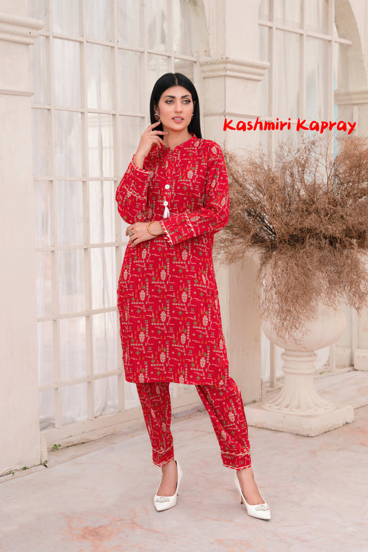 Branded 2Pc Stitched Slub Khaddar