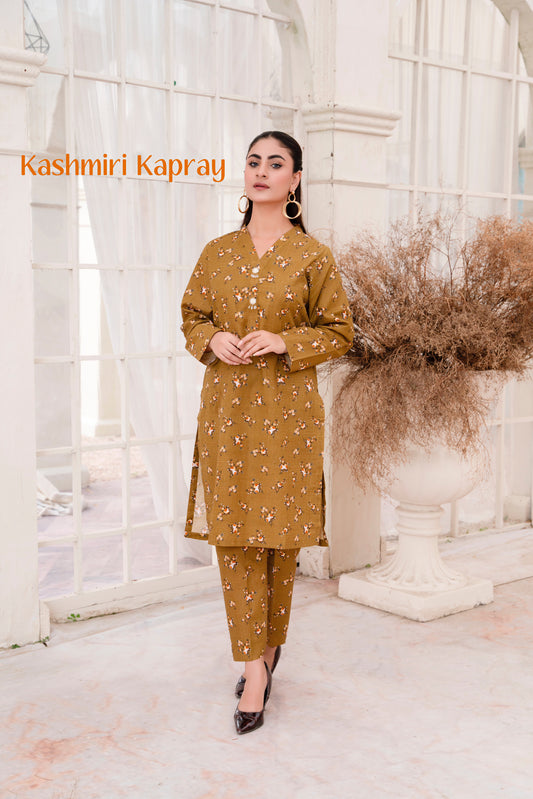 Branded 2Pc Stitched Slub Khaddar [Winter]