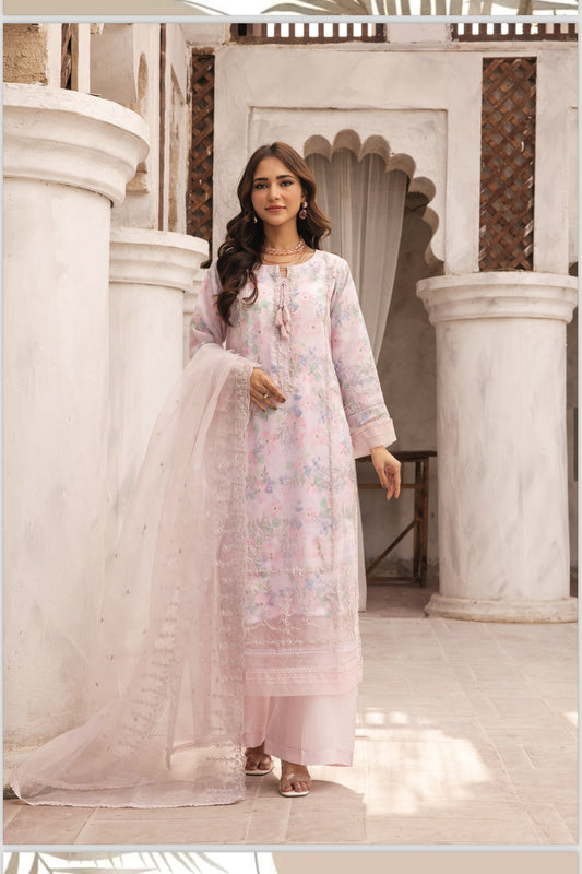 3 PC READY  TO WEAR - KHADDI LUX’ EMBROIDERED VISCOSE SUIT