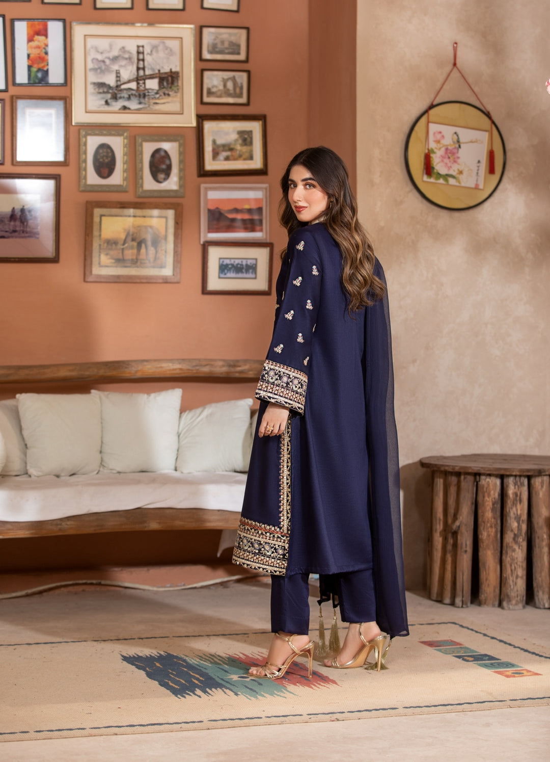 Branded 3 Pc Ready To Wear Suit -Dhanak - Winter Collection)