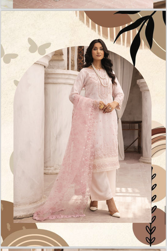 3 PC READY  TO WEAR - KHADDI LUX’ EMBROIDERED VISCOSE SUIT