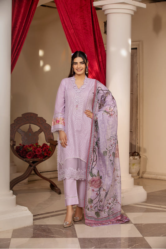 3 Piece Ready To Wear Suit - Branded Collection