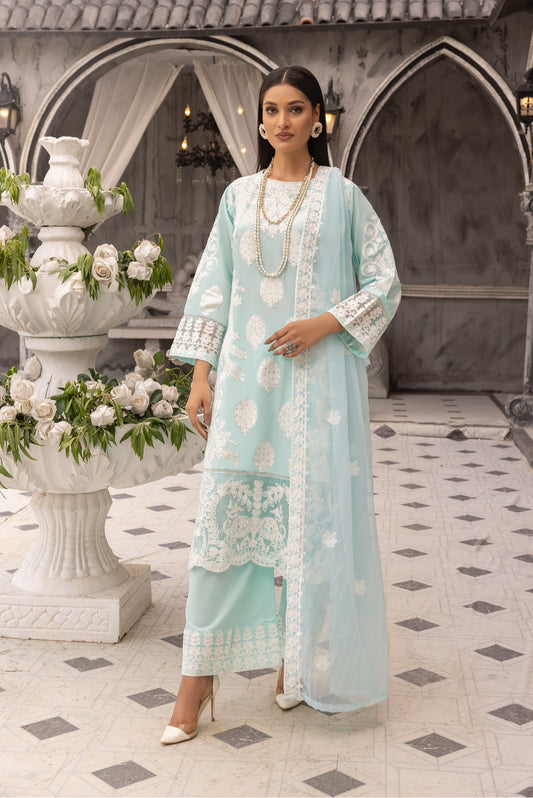 Branded  3 Piece  Stitched  Embroidered Suit