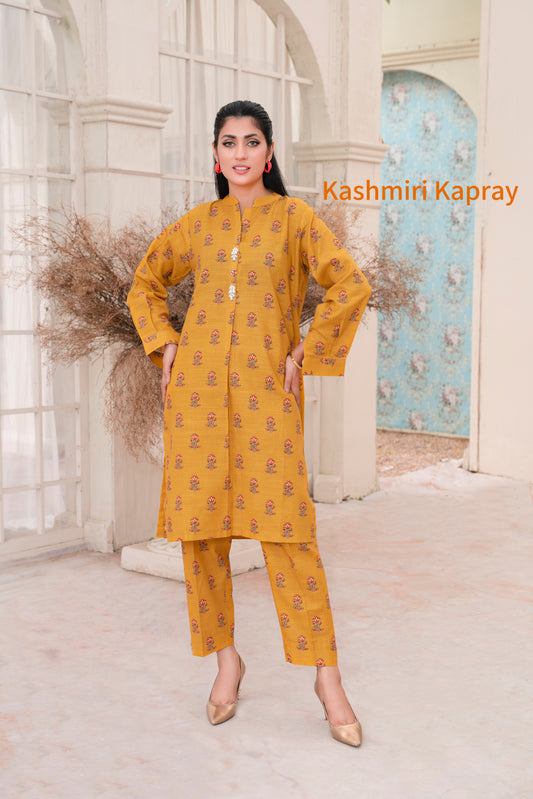 Branded 2Pc Stitched Slub Khaddar [Winter]